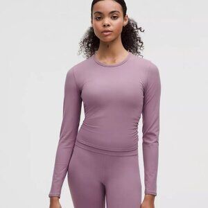 Lululemon Back-Twist Ribbed Shirt in Lavender Lux (retails for $68, sz 4)